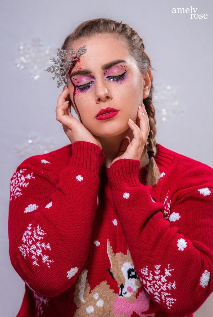 Ein Gruseliges Weihnachten Shooting Christmas Make Up 0649